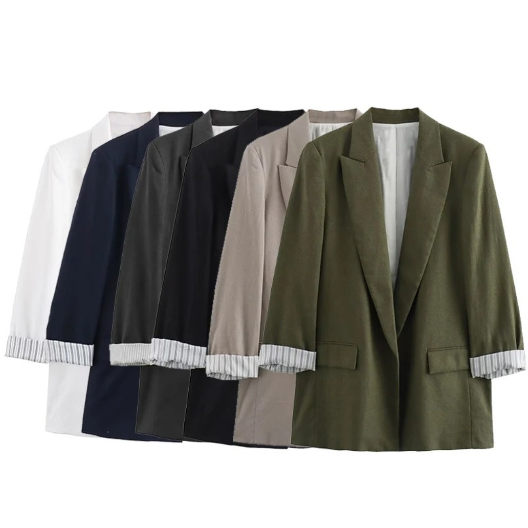 Mantel Damen mit Vintage-Revers & Taschen – Nordveil Blazer