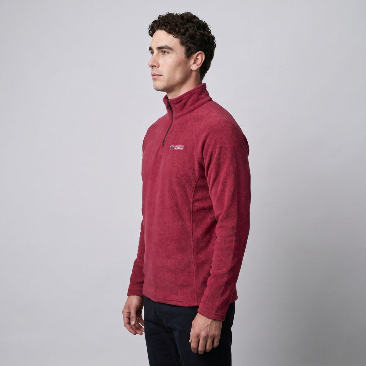 Herren Quarter-Zip Fleecepullover – leichter Fleece für Wandern und Camping