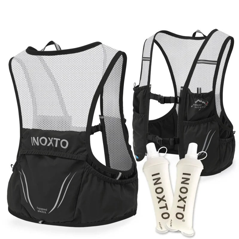 Trail-Running-Weste leicht – Hydration-Pack mit Soft Flasks