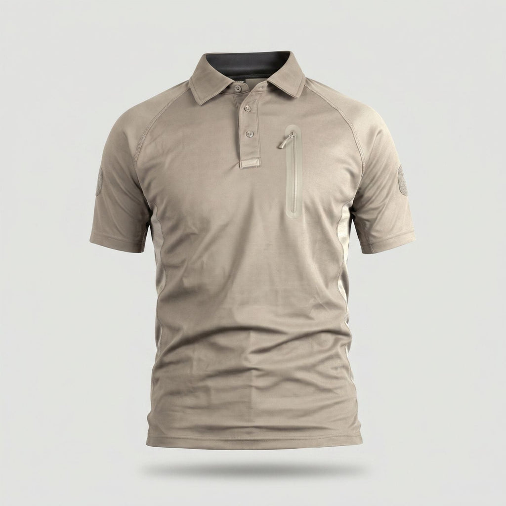 Herren Schnelltrocknendes Polo-Shirt mit Reißverschlusstasche