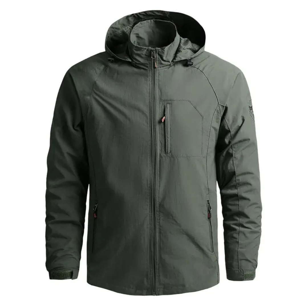 Wasserdichte Softshell-Taktikjacke für Herren – Outdoorjacke mit Kapuze