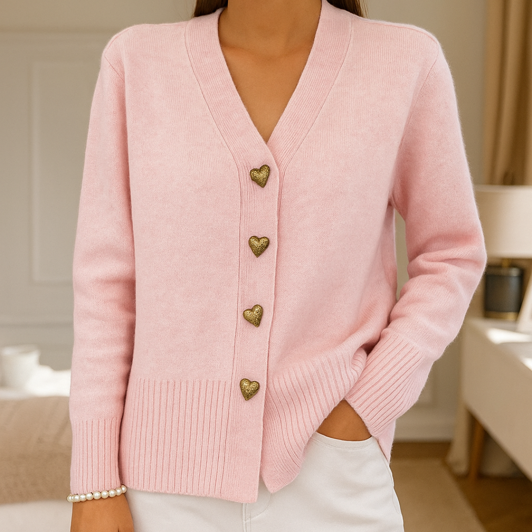 PureCharm V-Ausschnitt-Strickcardigan