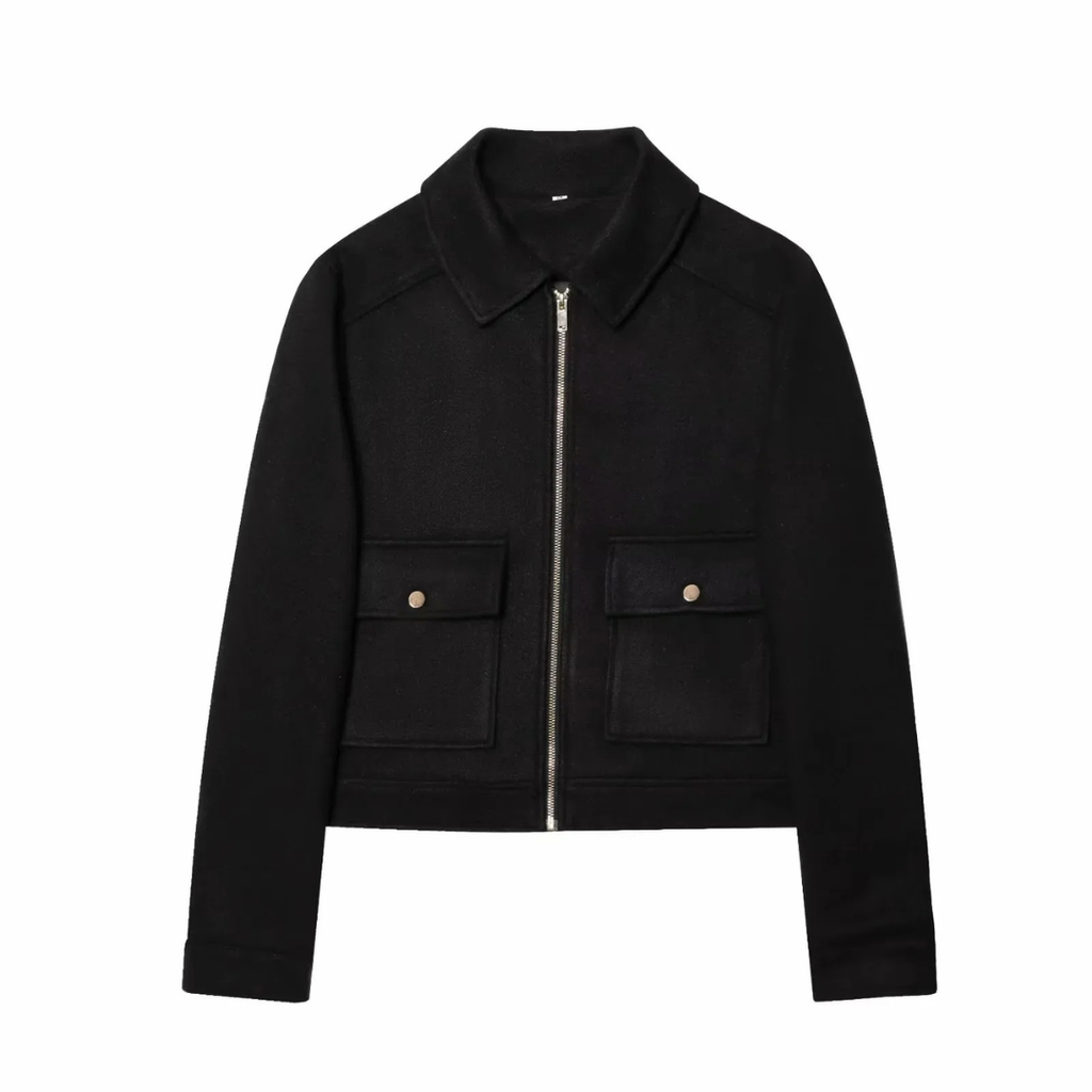 Mantel Damen mit Reißverschluss & Taschen – ZippaChic Kurzjacke