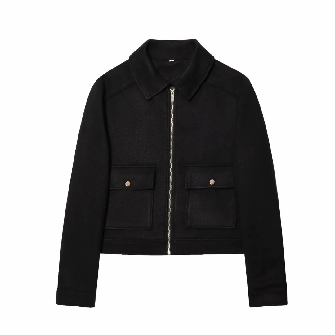 Mantel Damen mit Reißverschluss & Taschen – ZippaChic Kurzjacke