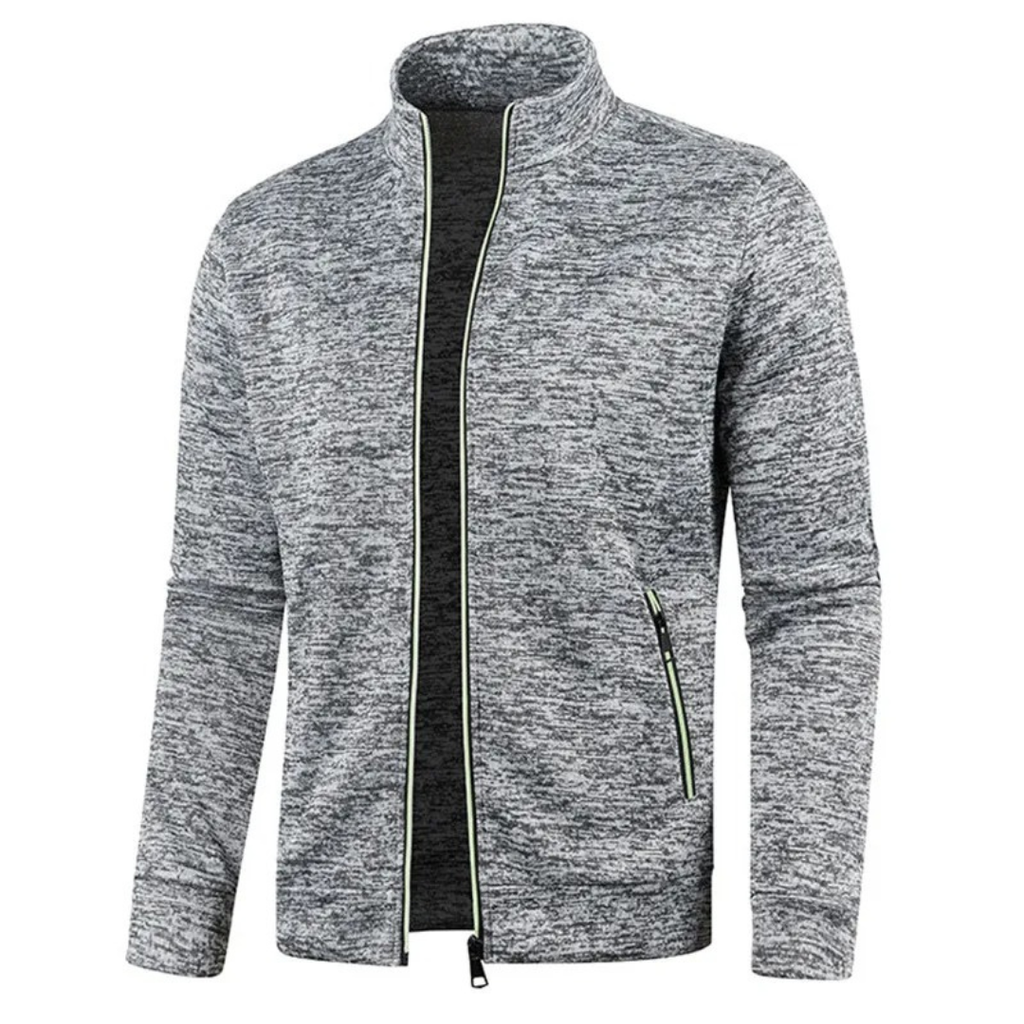 Herren Fleecejacke mit Reißverschluss – Thermo-Strick