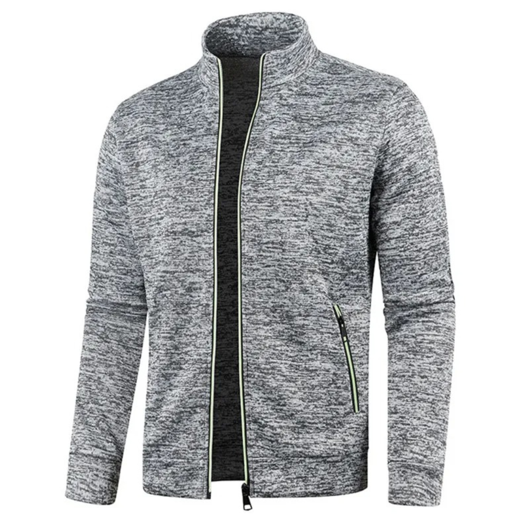 Herren Fleecejacke mit Reißverschluss – Thermo-Strick