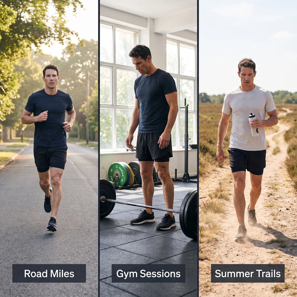 Herren Laufshorts 2-in-1 mit Innenslip und Handytasche