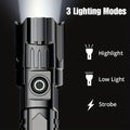 LED-Taschenlampe mit Zoomfunktion – USB-wiederaufladbar
