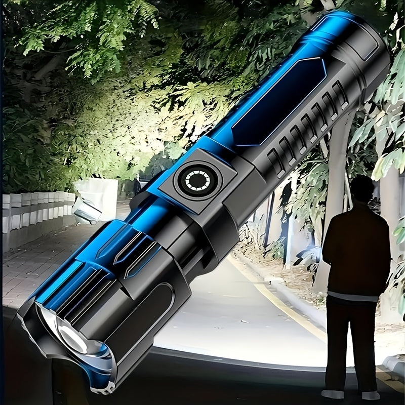 LED-Taschenlampe mit Zoomfunktion – USB-wiederaufladbar