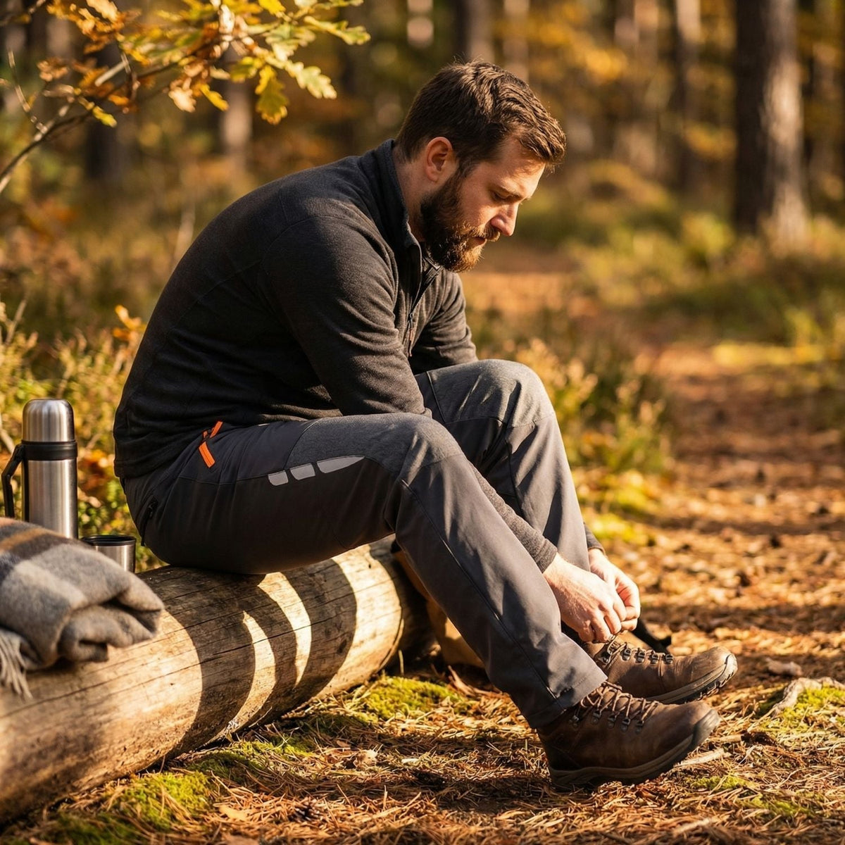 Herren-Wanderhose gefüttert – wasserabweisende Softshell für den Winter