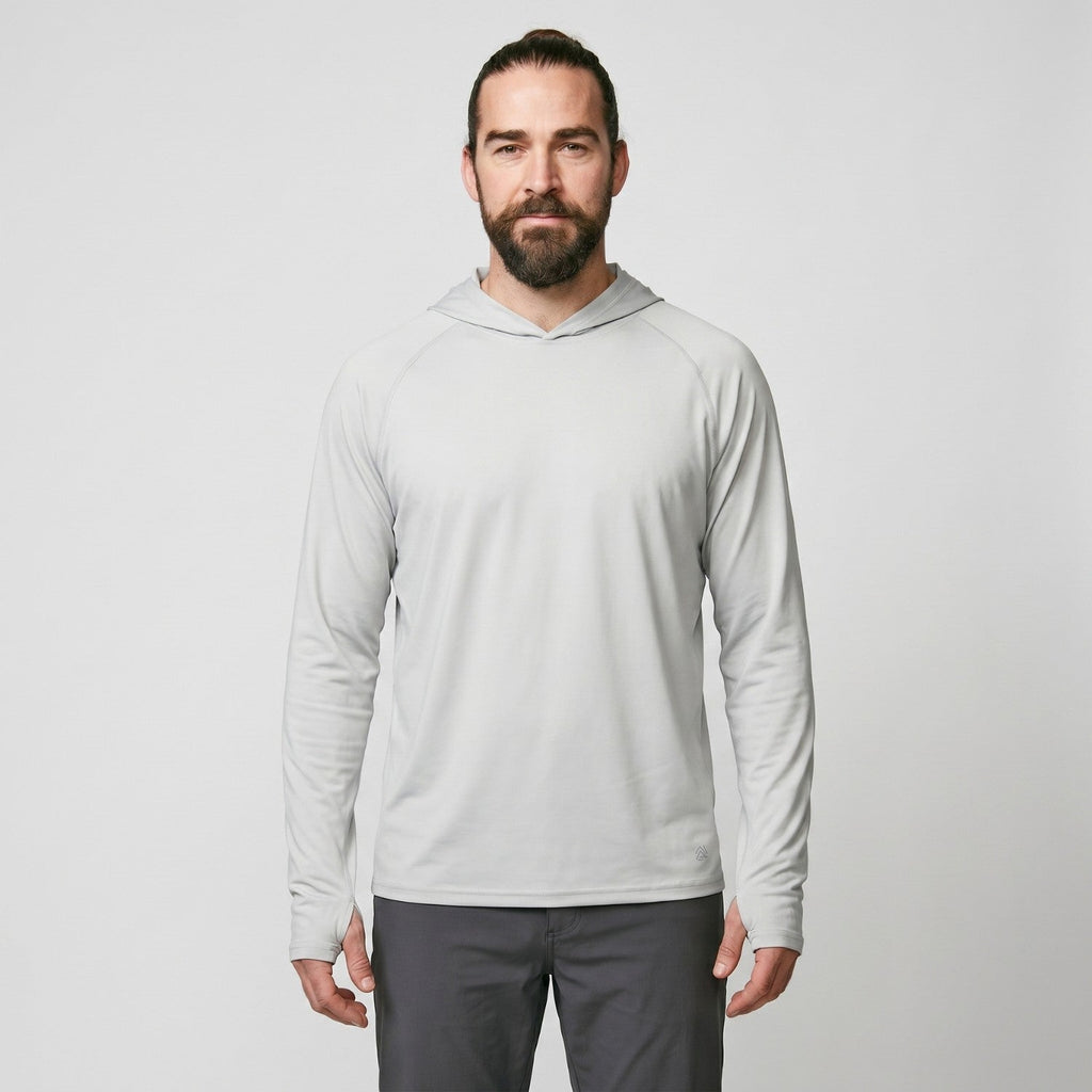 Herren UV-Hoodie UPF 50+ – leicht, schnelltrocknend mit Daumenschlaufen