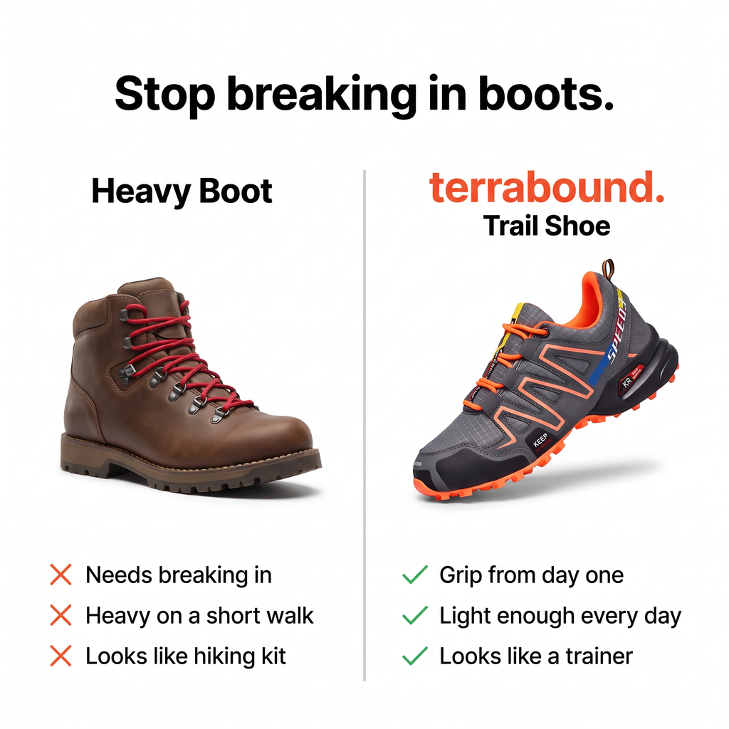 Herren Trailschuhe leicht – griffige Stollensohle