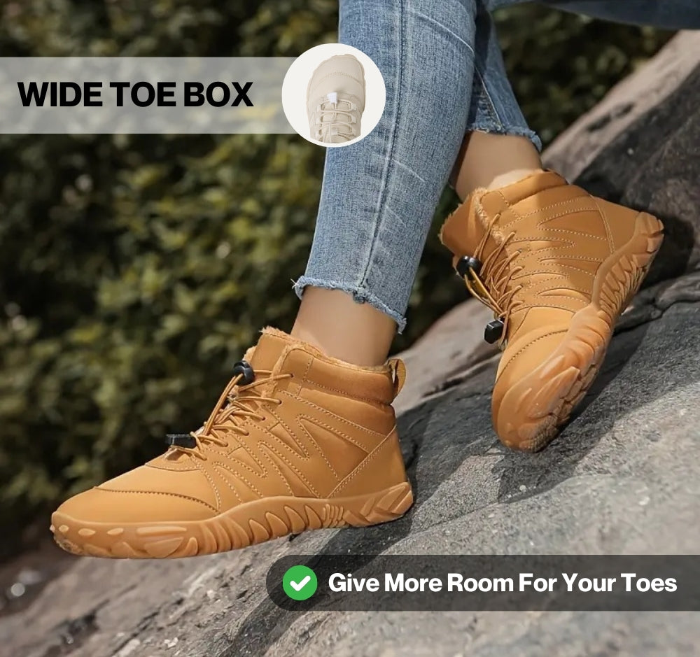 Wasserabweisende Barfuß-Boots mit breiter Zehenbox