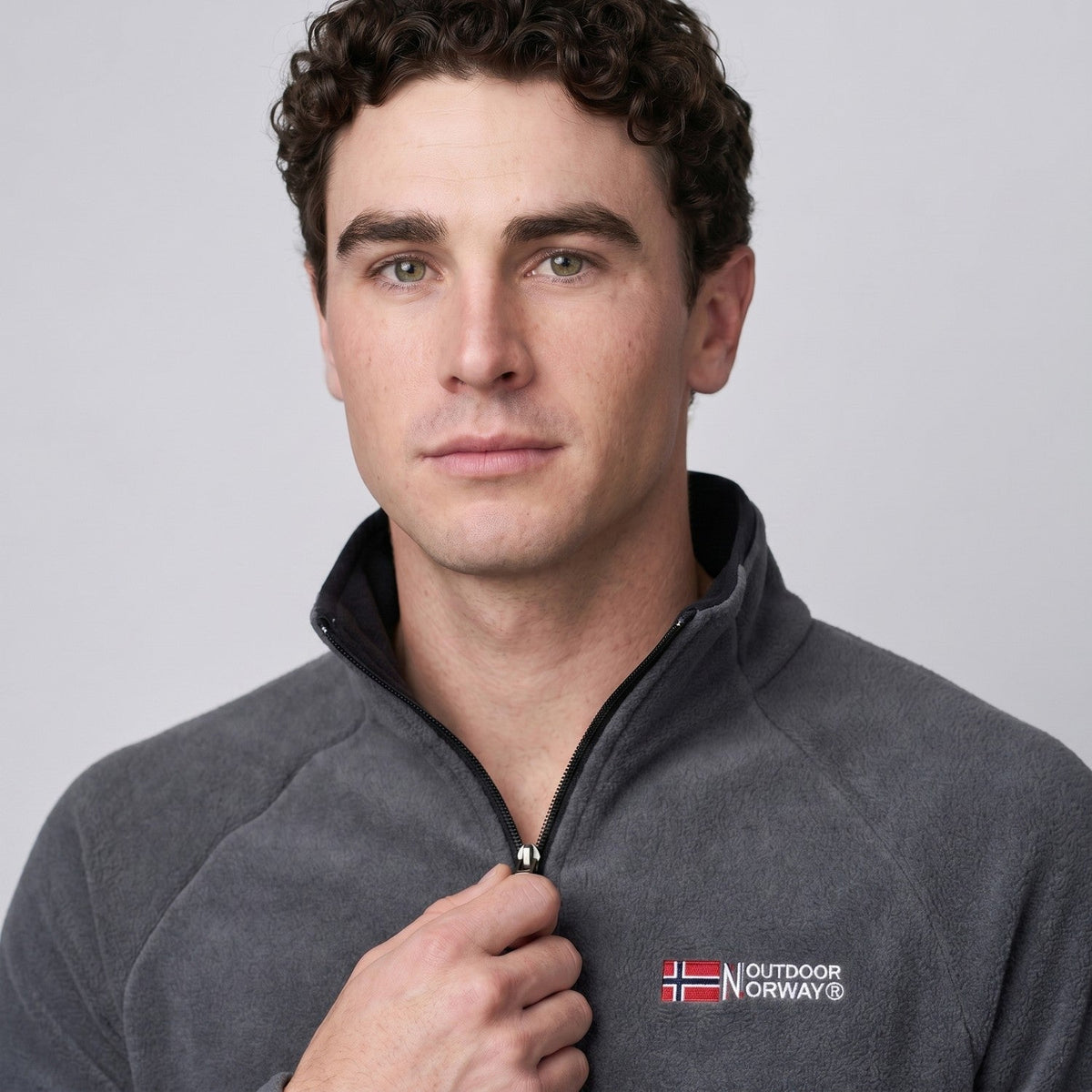 Herren Quarter-Zip Fleecepullover – leichter Fleece für Wandern und Camping