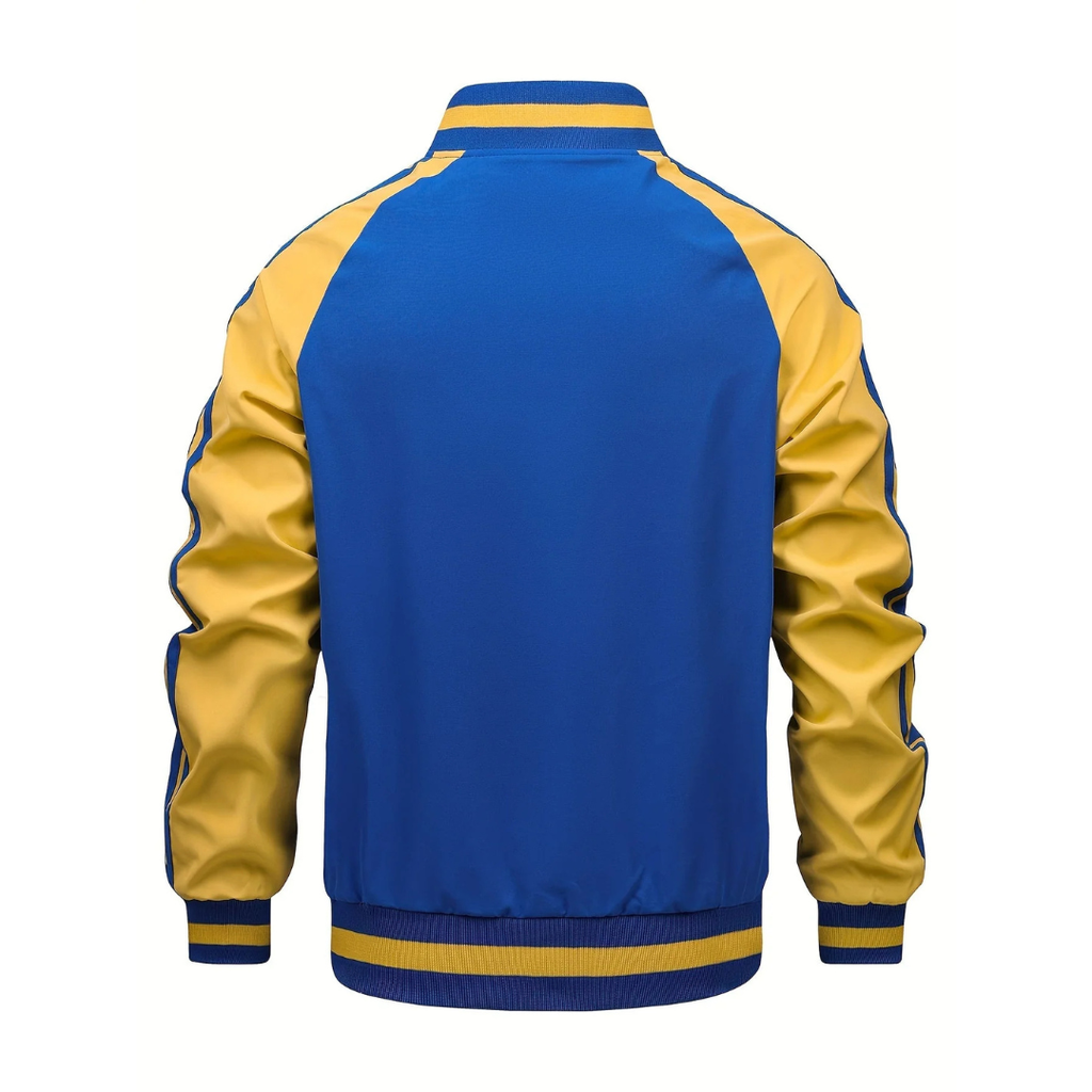 Herren Retro-Trackjacke mit Streifen – Klassische Sportjacke mit Reißverschluss