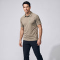 Herren Schnelltrocknendes Polo-Shirt mit Reißverschlusstasche