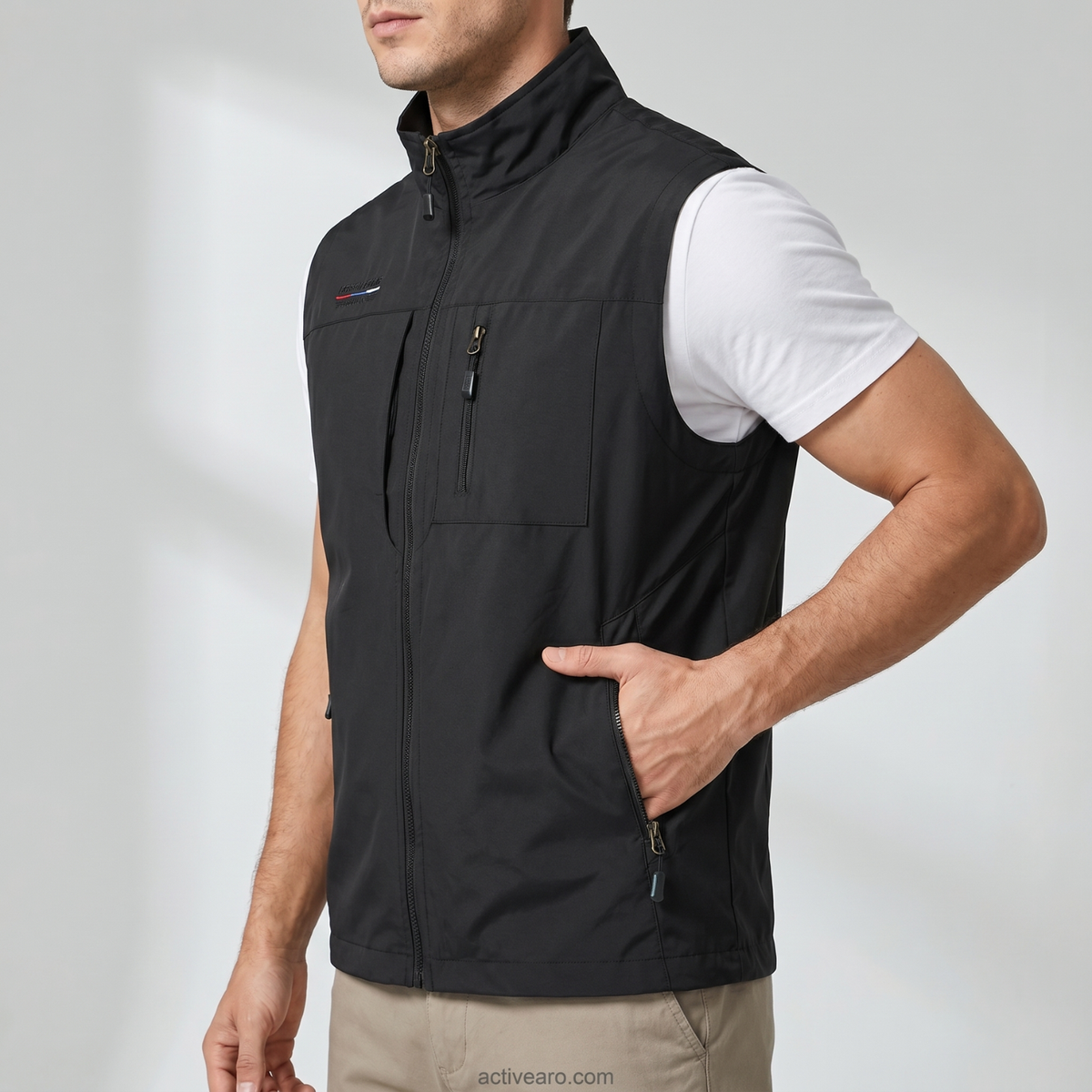 Leichte Outdoor-Weste mit vielen Taschen – schnelltrocknende Schicht