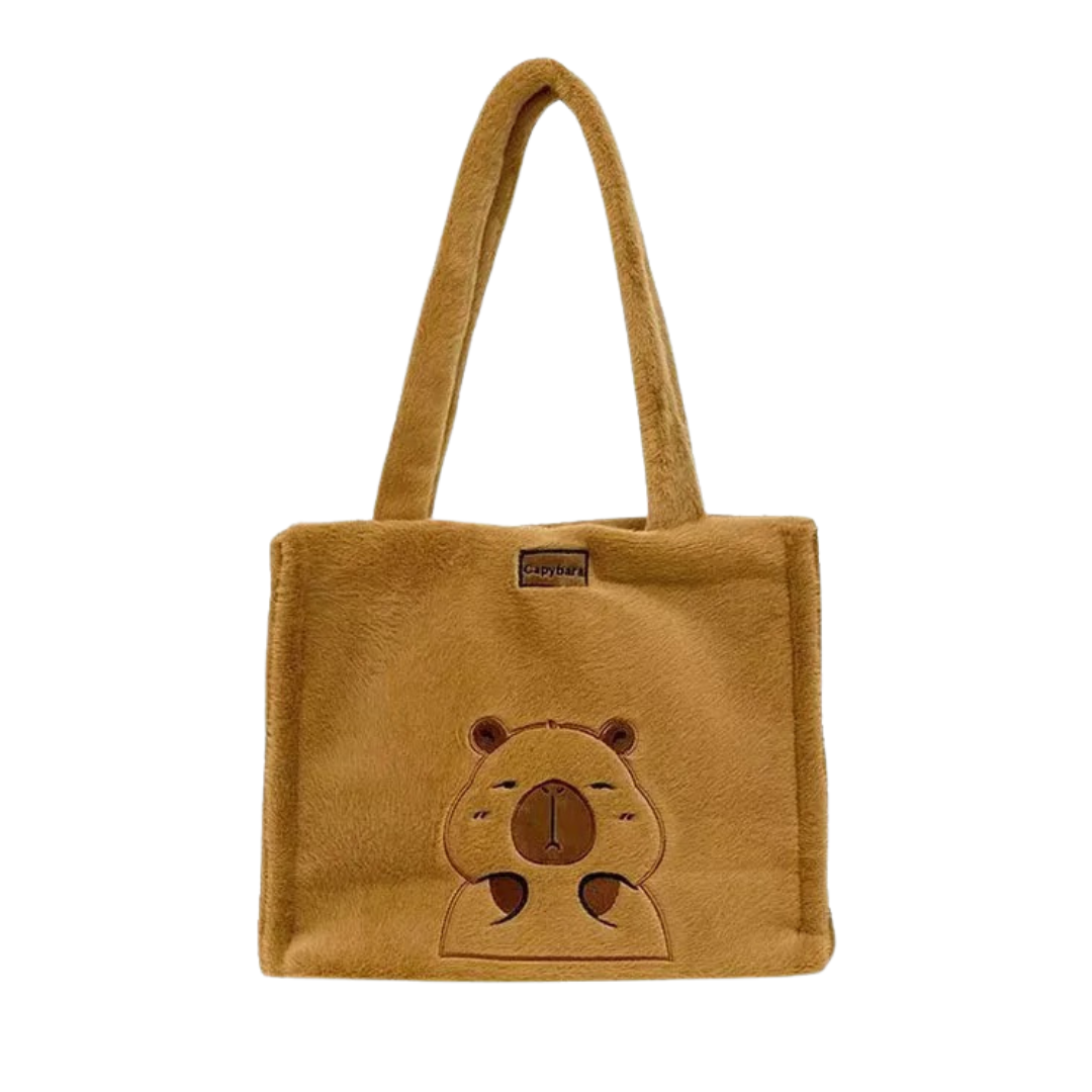 Capyraffy Plüsch-Rucksack aus Kunstfell