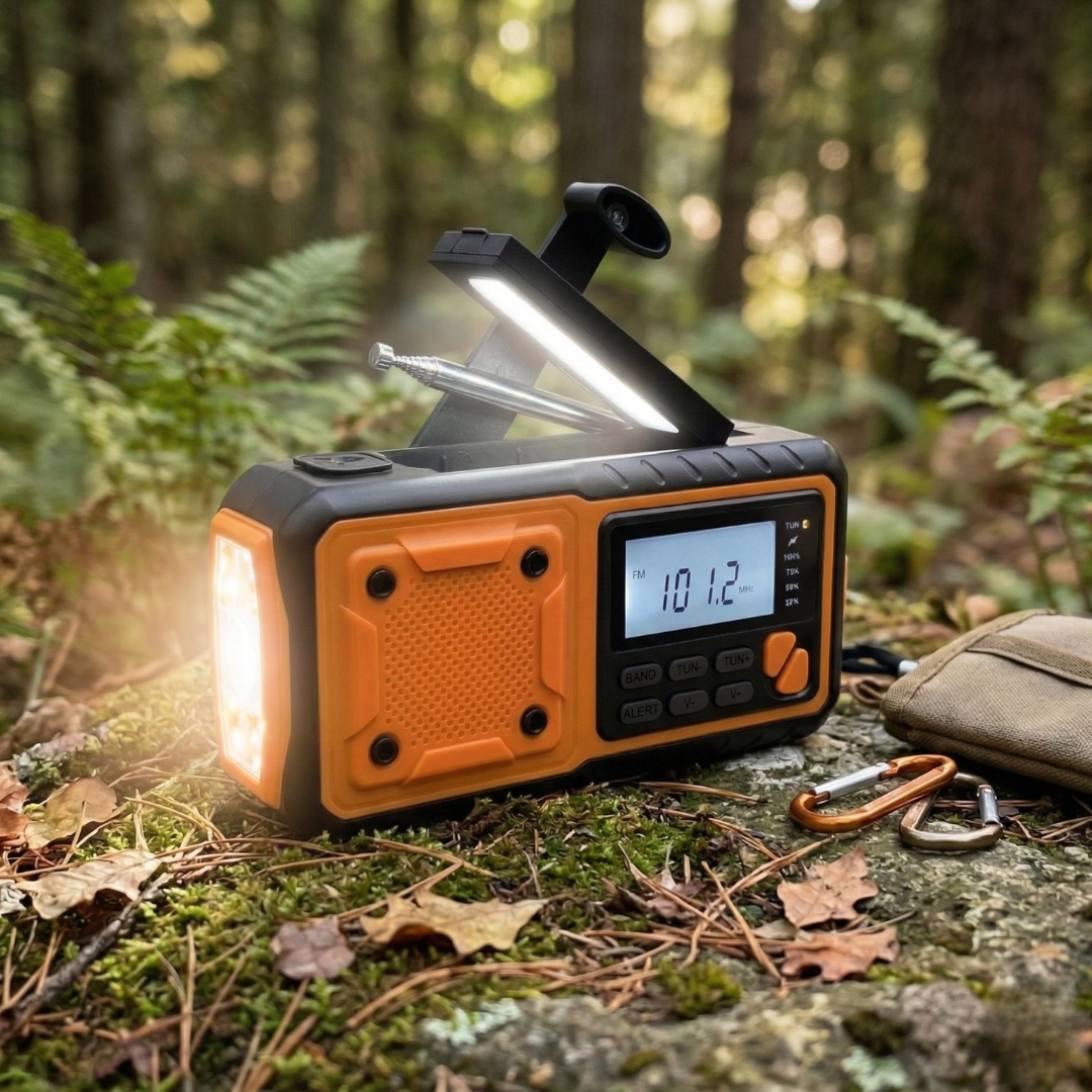Solavox Tragbares Notfall-Kurbel-Radio