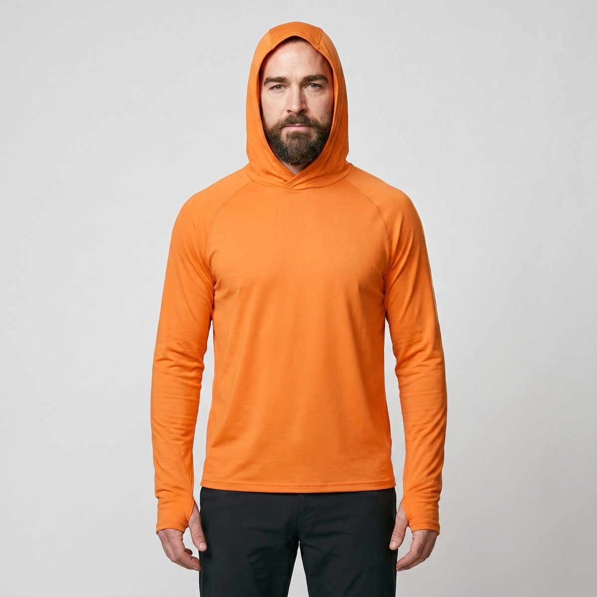 Herren UV-Hoodie UPF 50+ – leicht, schnelltrocknend mit Daumenschlaufen