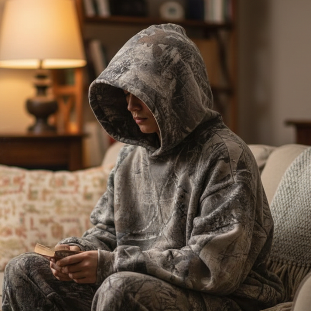 Camouflage Hoodie mit Oversized Fit – UrbanHunter Unisex Pullover