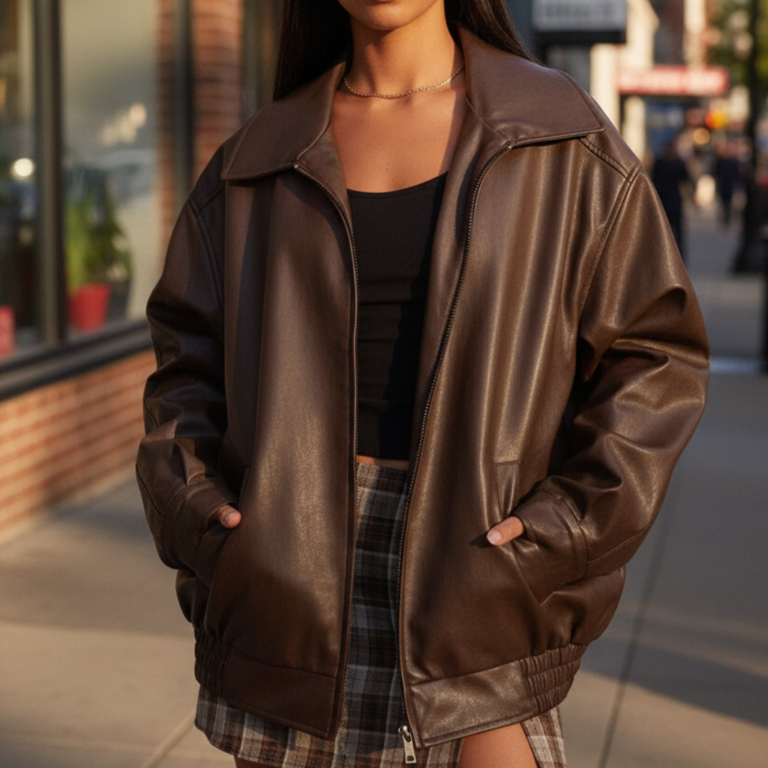Damen Oversize mit Reißverschluss & Taschen – UrbanEase Layer