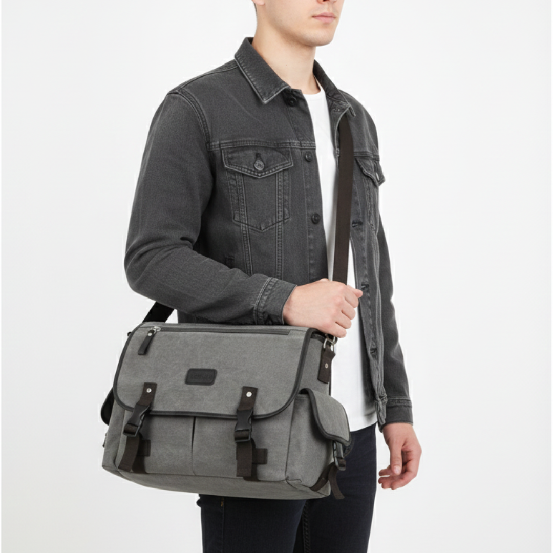 Retro Canvas Messenger Tasche