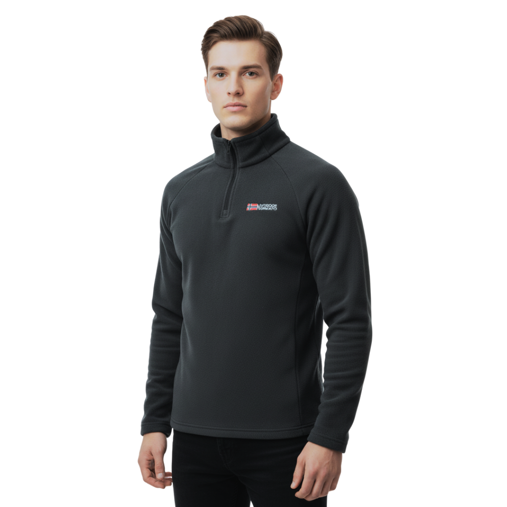 FrostLine Fleece-Pullover mit Halb-Reißverschluss