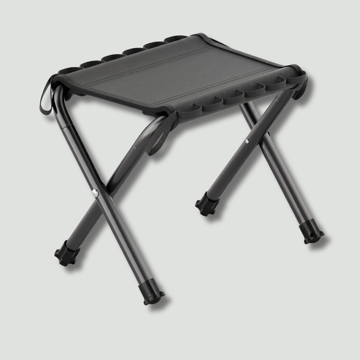 Tragbarer Camping-Hocker – leichter, faltbarer Angelhocker aus Aluminium