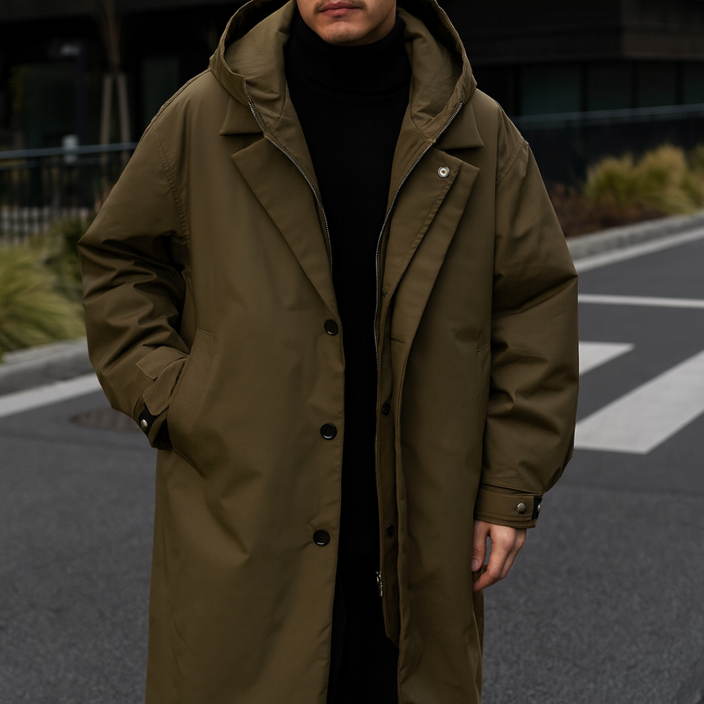 Winddichte Herbstjacke mit Kapuze – StormGuard Coat