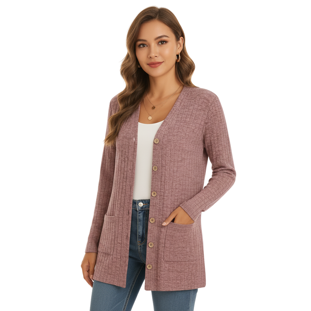 Strickschicht in Blush-Rosa