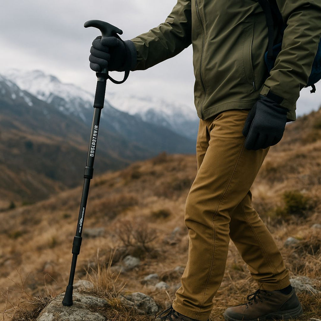Wanderstock faltbar Aluminium 110 cm – BergFlex 4-teilig