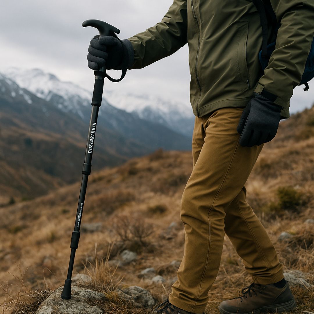 Wanderstock faltbar Aluminium 110 cm – BergFlex 4-teilig