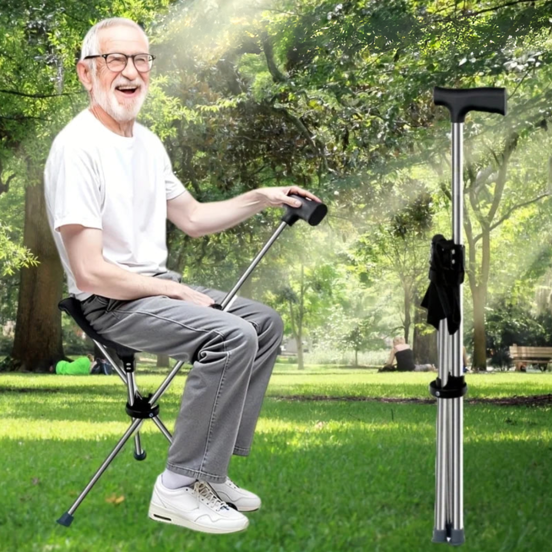 TrailRest 2-in-1 Klappstock mit Sitzbänkchen