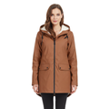 Damenmantel mit Fleece-Futter und Kapuze – Warme Winter-Regenjacke