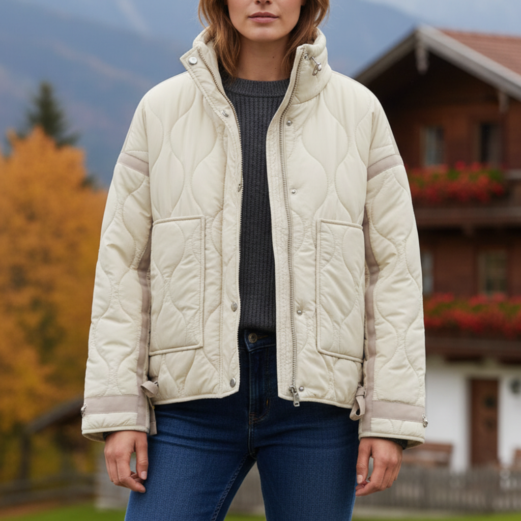 Mantel Damen gesteppt mit Reißverschluss & Taschen – AirSoft Cotton Jacket
