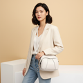 Weiche Satchel-Tasche in genarbter Optik
