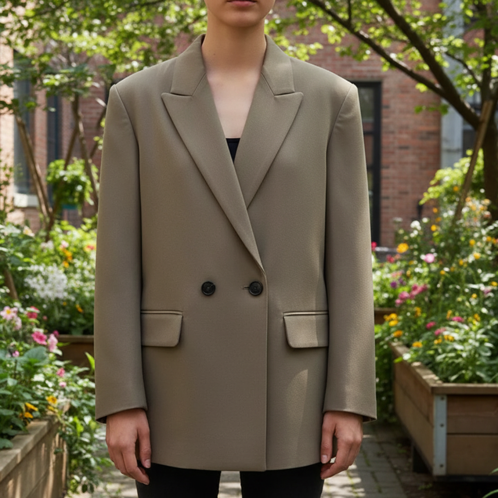 Mantel Damen mit Doppelreihigem Schnitt & Elegantem Office-Look – LioraBlaze Blazer