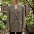 Mantel Damen mit Doppelreihigem Schnitt & Elegantem Office-Look – LioraBlaze Blazer