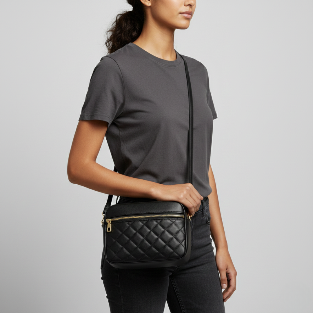 Weiche Crossbody-Tasche aus Spaltleder