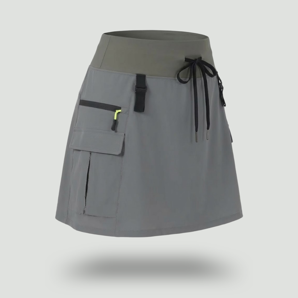 Damen-Cargo-Skort mit Taschen – High-Waist, schnelltrocknend