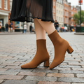 Stiefel mit Strickdesign & Absatz 4,5 cm – KnitEase Ankle Boots