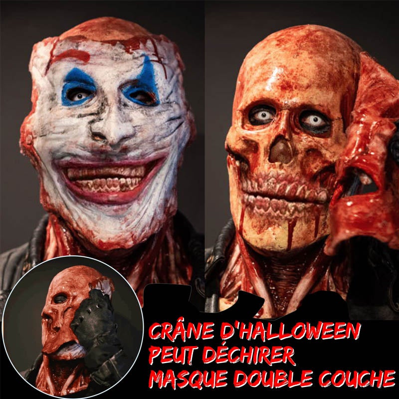 Halloween Doppellagige Totenkopfmaske