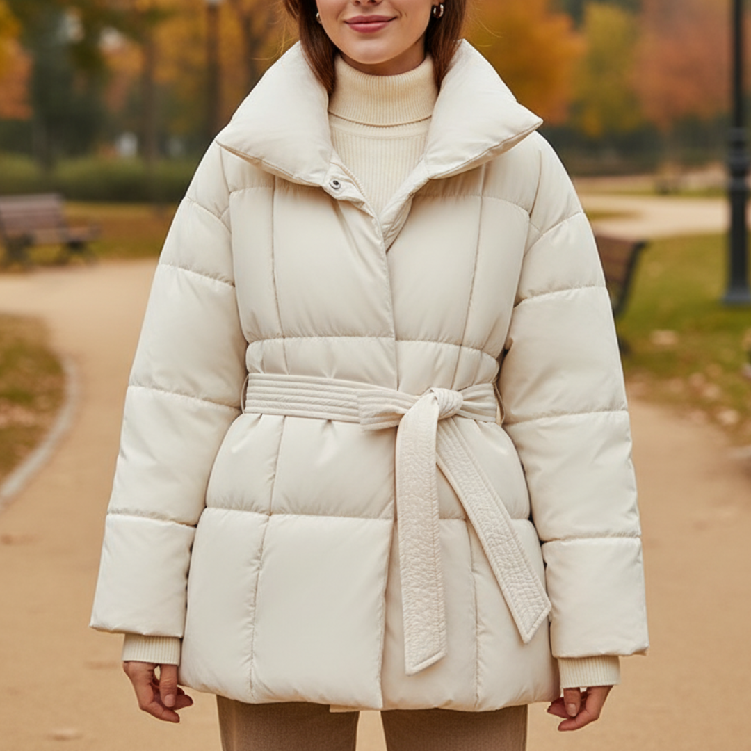 Daunenjacke mit Taillengürtel & Wärmepolsterung – FrostLuxe Parka