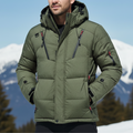 Daunenjacke mit abnehmbarer Kapuze & Windschutz – Nordfell Expedition