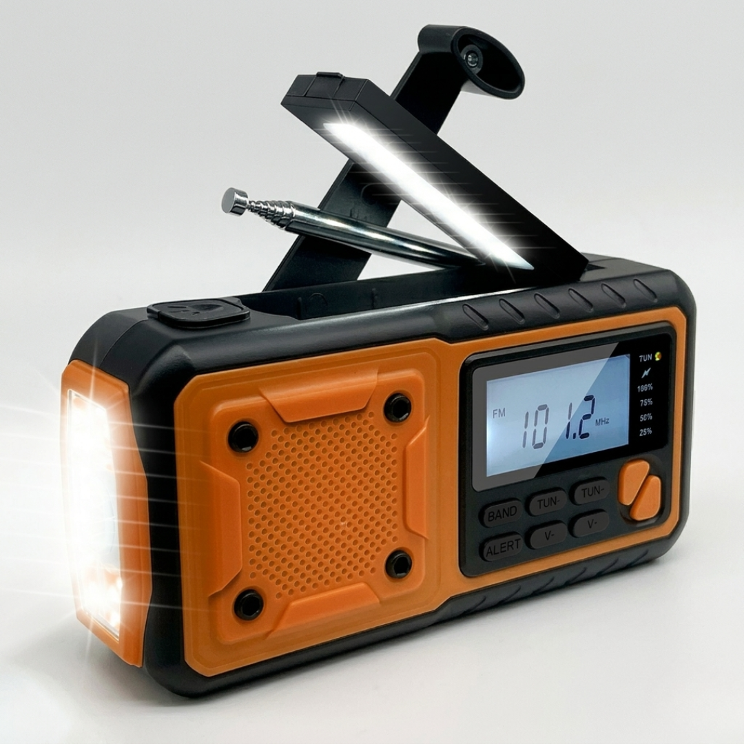 Solavox Tragbares Notfall-Kurbel-Radio