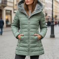 Damen Jacken mit Kunstfell-Futter & Asymmetrischem Reißverschluss – Chloe Coat