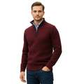 MerinoEdge Strickpullover mit Halb-Reißverschluss