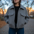 Mantel Damen mit Reißverschluss & Brusttaschen – NordVell Classic Jacket