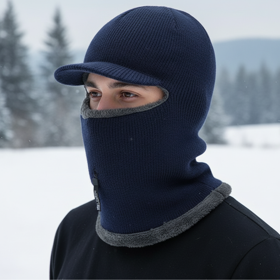 Mütze mit Windschutz & Fleecefutter für Winter – FrostShield Knit